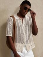 Men's Sweater Solid Color Hollow Buttons