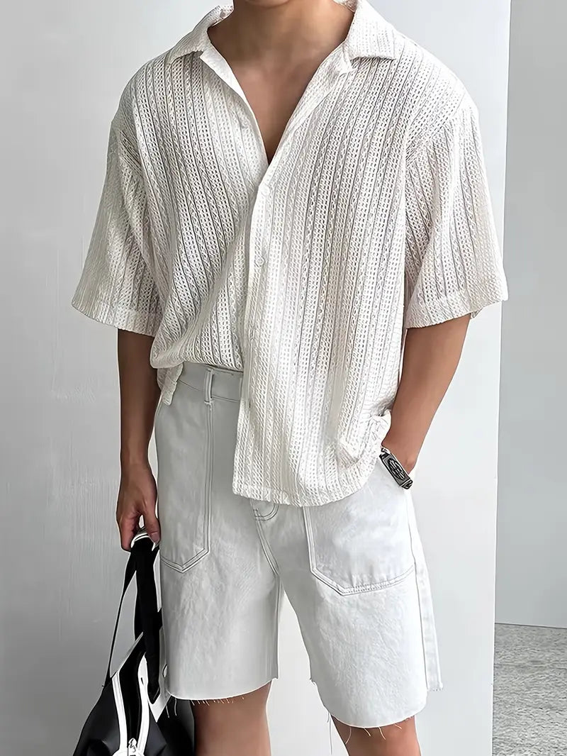 Men's Button-Up Short Sleeve Shirt