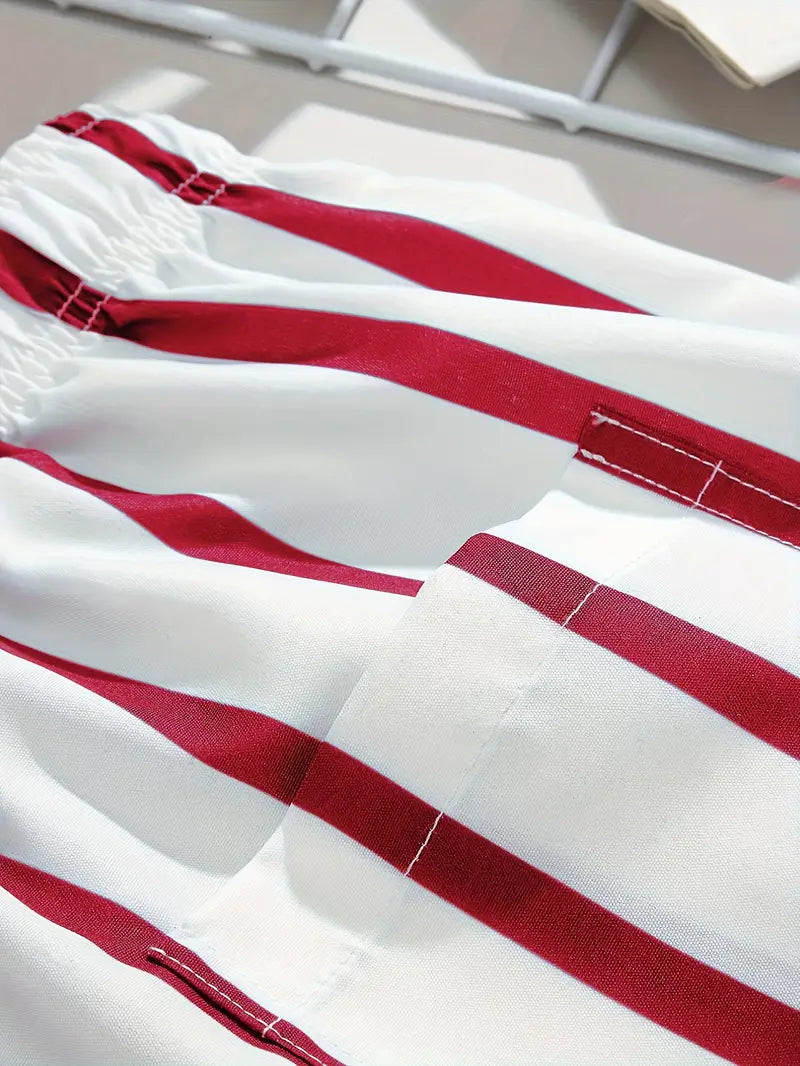 Mens Shorts With Stripe Pattern