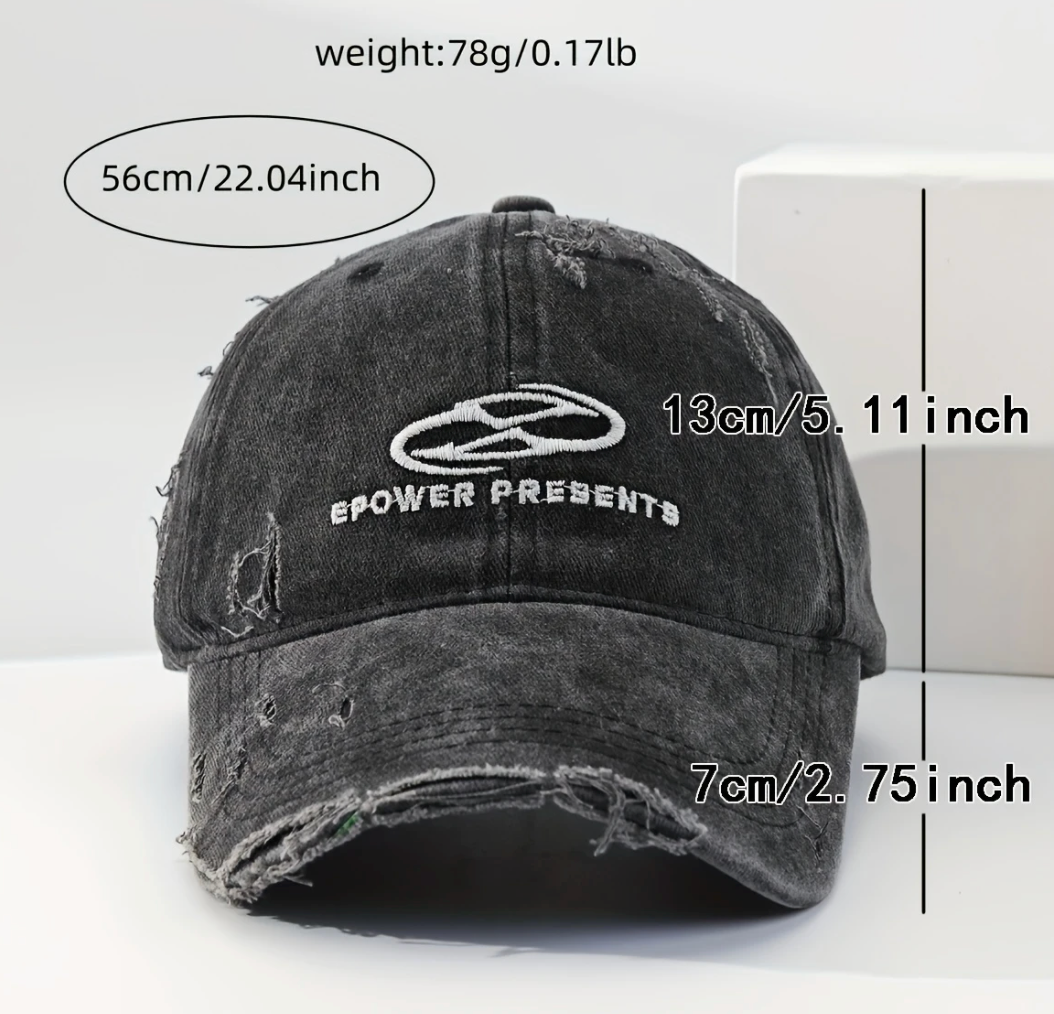 Vintage-Style Men's Denim Baseball Cap