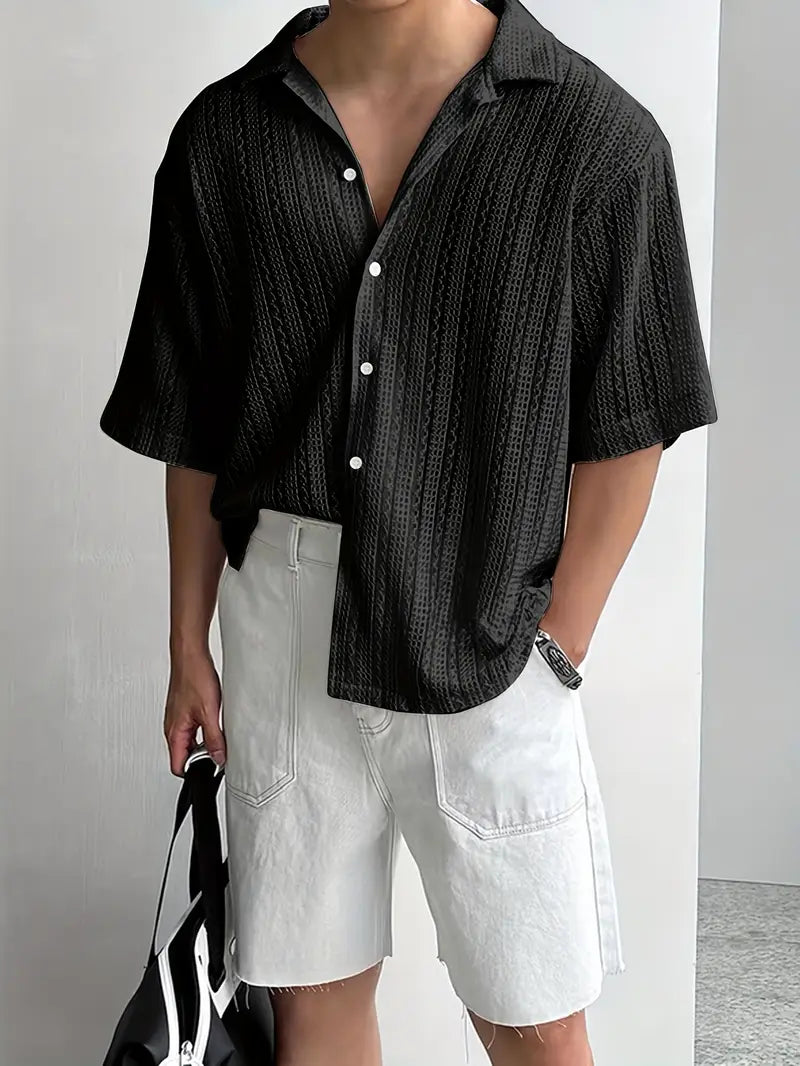 Men's Button-Up Short Sleeve Shirt