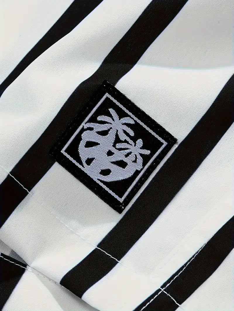 Mens Shorts With Stripe Pattern