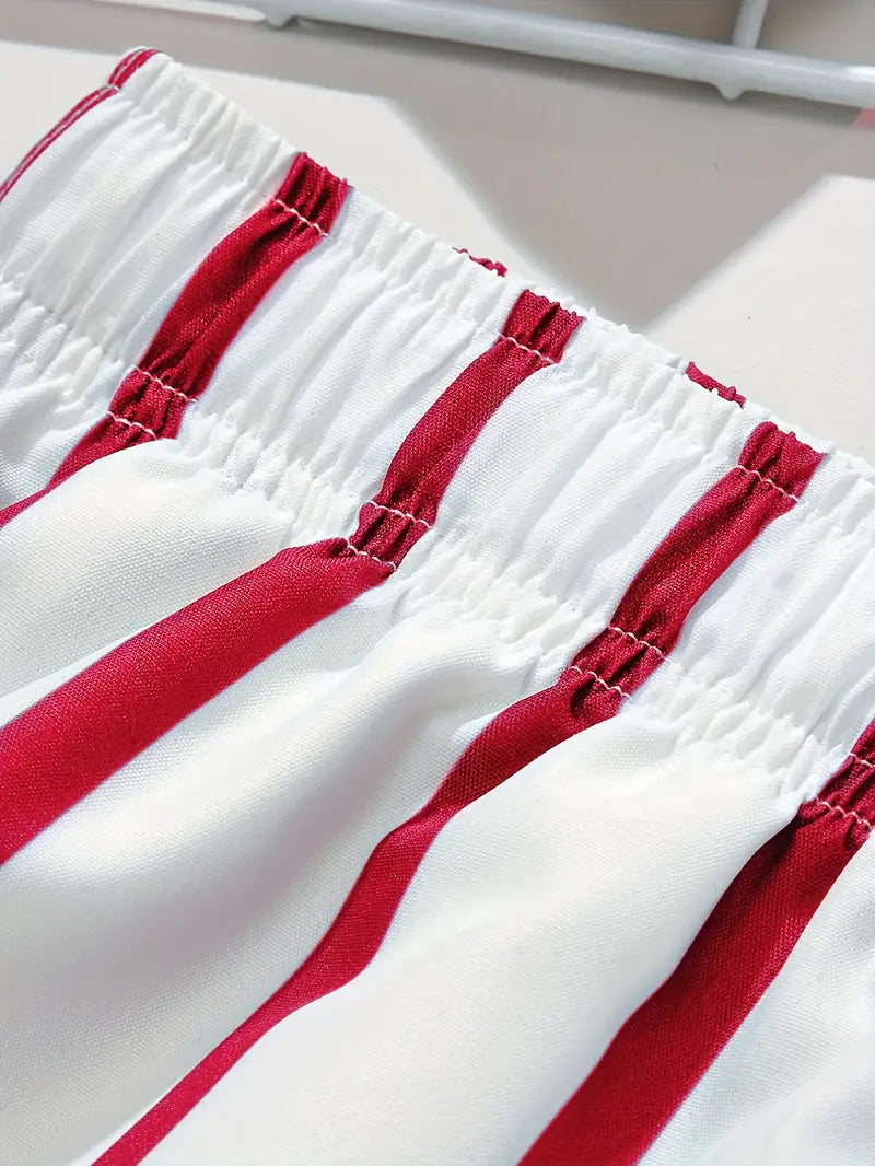 Mens Shorts With Stripe Pattern