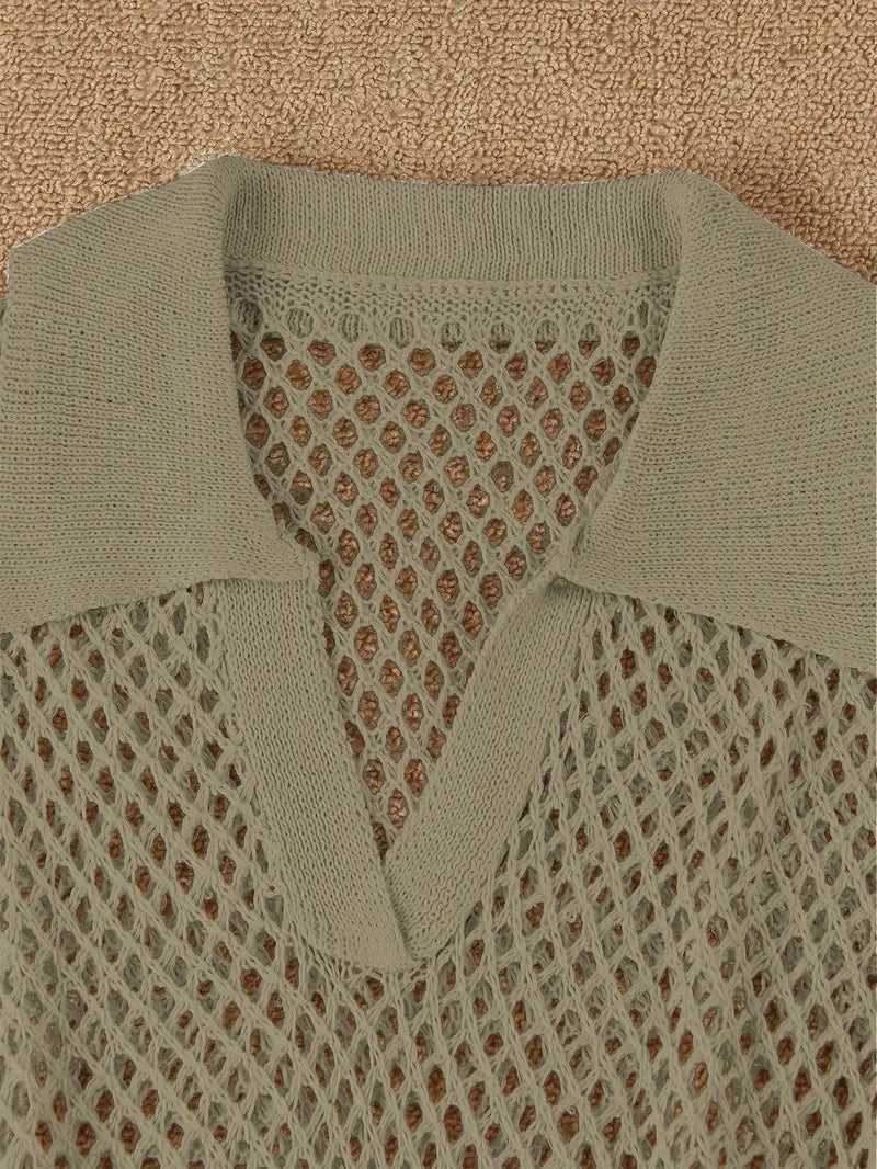 Women's Beach Dress Features a Semi-Sheer