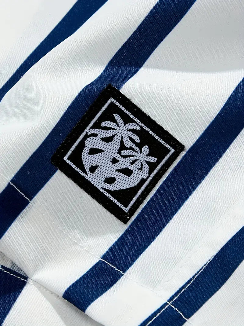 Mens Shorts With Stripe Pattern
