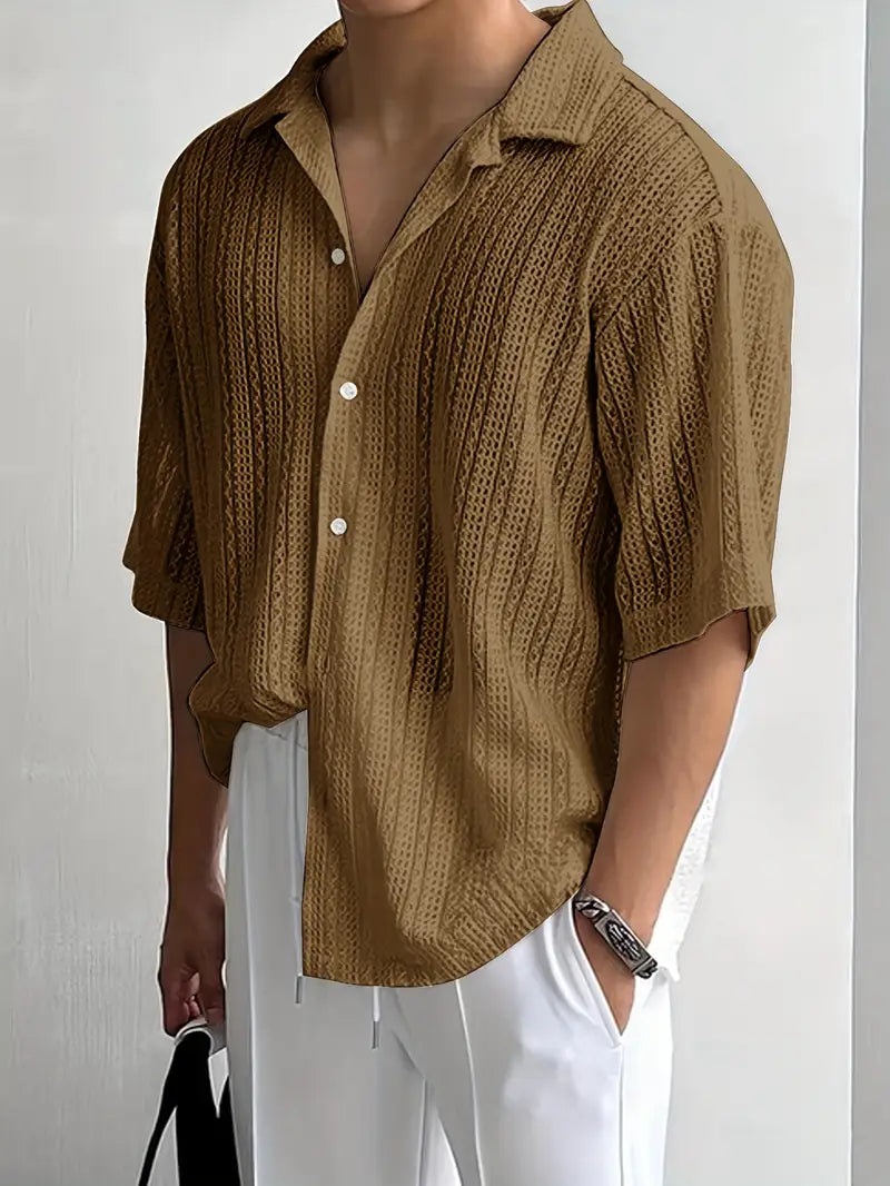 Men's Button-Up Short Sleeve Shirt