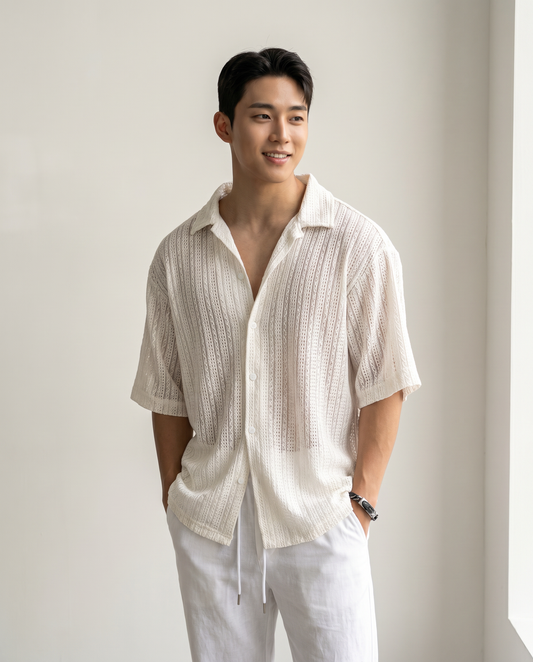 Men's Button-Up Short Sleeve Shirt
