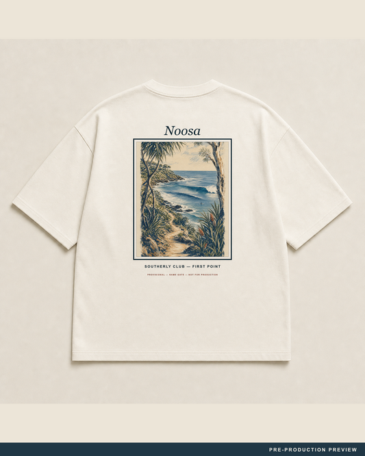 Noosa Tee — main decoration hero — PRE-PRODUCTION PREVIEW [preview-imagery]