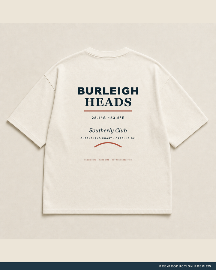 Burleigh Tee — main decoration hero — PRE-PRODUCTION PREVIEW [preview-imagery]