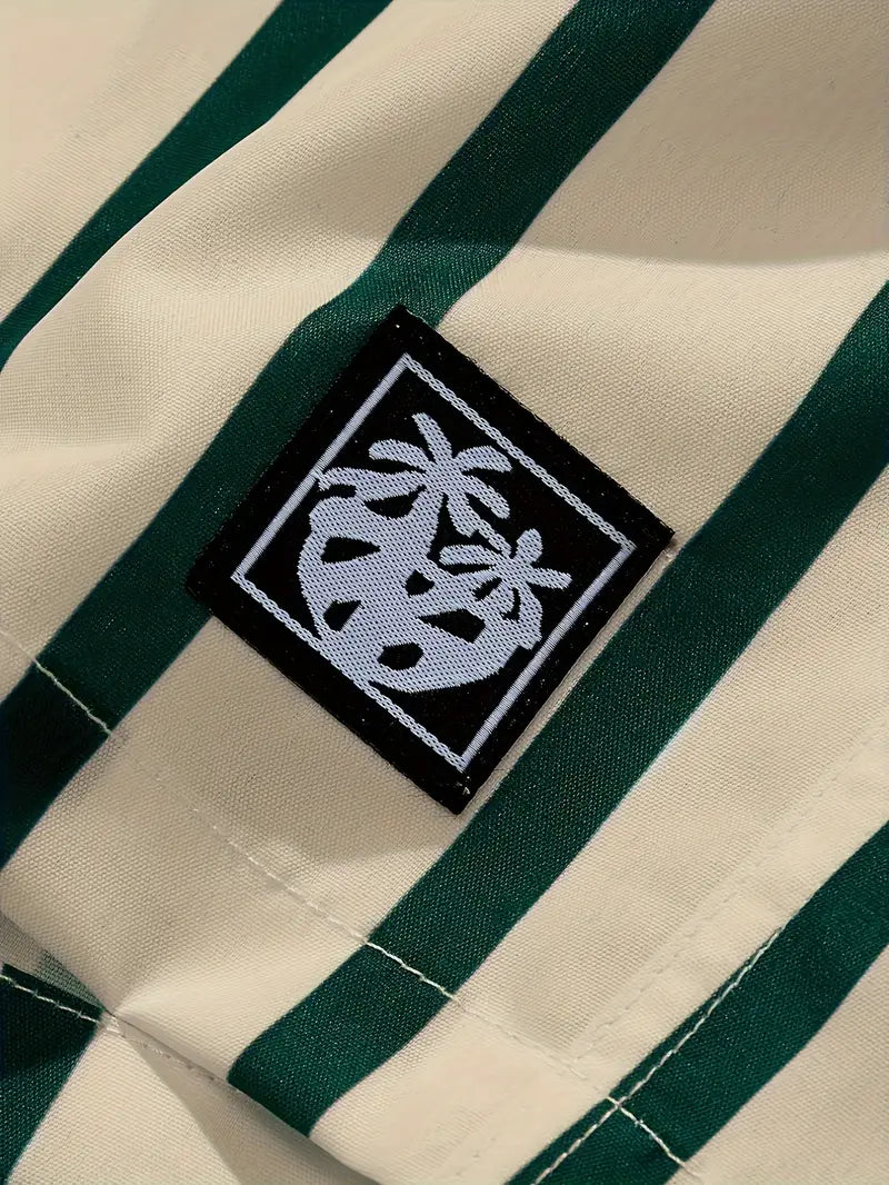 Mens Shorts With Stripe Pattern