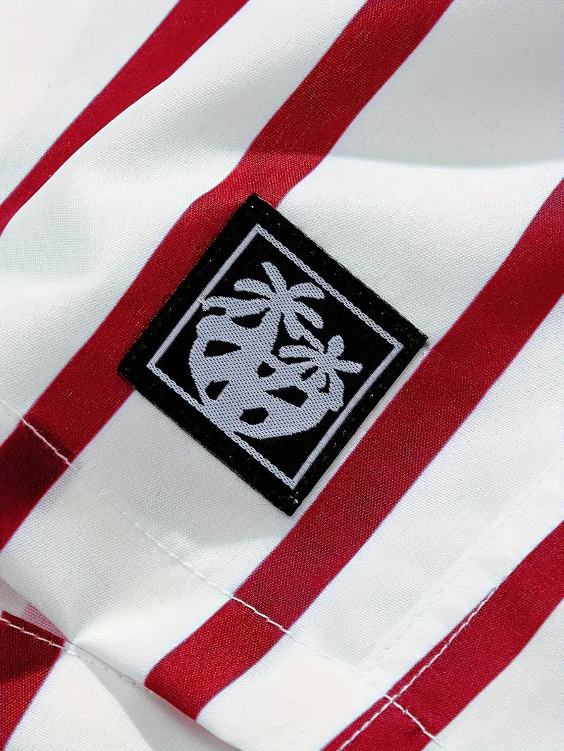 Mens Shorts With Stripe Pattern